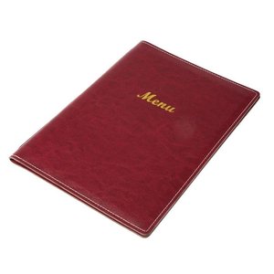 Olympia Faux Leather Menu Cover A4 Burgundy Olympia Faux Leather Menu Cover A4 Burgundy