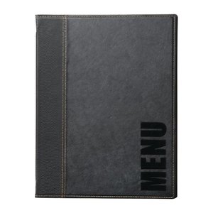 Securit Contemporary Menu Cover Black A5
