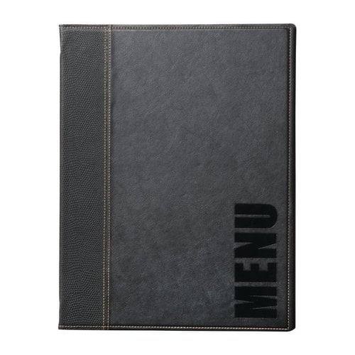 Securit Contemporary Menu Cover Black A5 Securit Contemporary Menu Cover Black A5