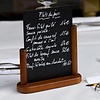Securit Half Frame Table Top Blackboard 280mm x 200mm Mahogany