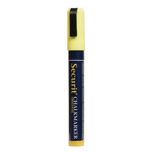 Securit 6mm Liquid Chalk Pen Yellow Securit 6mm Liquid Chalk Pen Yellow