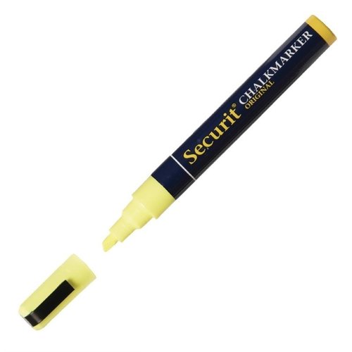 Securit 6mm Liquid Chalk Pen Yellow Securit 6mm Liquid Chalk Pen Yellow