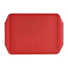 Roltex ABS Rectangular Serving Tray 435 x 305 mm with Handles Red