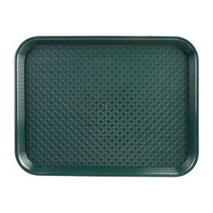Kristallon Fast Food Polypropylene Rectangular Serving Tray 345 x 265 mm Green