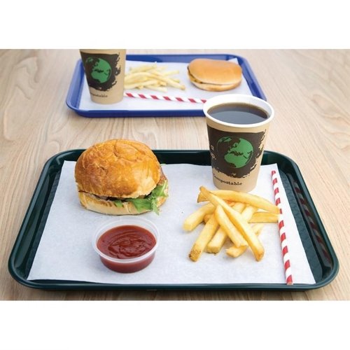 Kristallon Fast Food Polypropylene Rectangular Serving Tray 345 x 265 mm Green Kristallon Fast Food Polypropylene Rectangular Serving Tray 345 x 265 mm Green