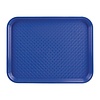 Kristallon Fast Food Polypropylene Rectangular Serving Tray 345 x 265 mm Blue