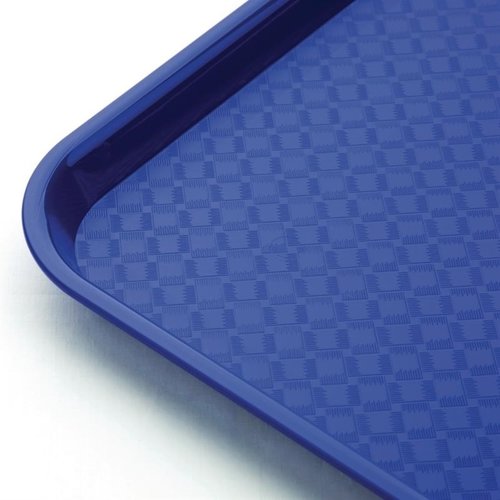 Kristallon Fast Food Polypropylene Rectangular Serving Tray 345 x 265 mm Blue