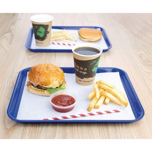 Kristallon Fast Food Polypropylene Rectangular Serving Tray 345 x 265 mm Blue