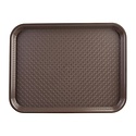 Kristallon Fast Food Polypropylene Rectangular Serving Tray 345 x 265 mm Brown