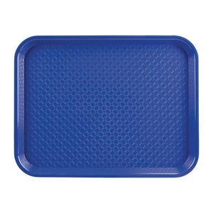 Kristallon Fast Food Polypropylene Rectangular Serving Tray 415 x 305 mm Blue Kristallon Fast Food Polypropylene Rectangular Serving Tray 415 x 305 mm Blue