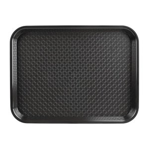 Kristallon Fast Food Polypropylene Rectangular Serving Tray 415 x 305 mm Black Kristallon Fast Food Polypropylene Rectangular Serving Tray 415 x 305 mm Black