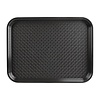 Kristallon Fast Food Polypropylene Rectangular Serving Tray 415 x 305 mm Black