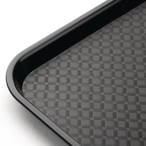 Kristallon Fast Food Polypropylene Rectangular Serving Tray 415 x 305 mm Black