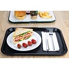 Kristallon Fast Food Polypropylene Rectangular Serving Tray 415 x 305 mm Black