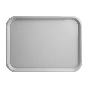 Kristallon Fast Food Polypropylene Rectangular Serving Tray 415 x 305 mm Grey Kristallon Fast Food Polypropylene Rectangular Serving Tray 415 x 305 mm Grey