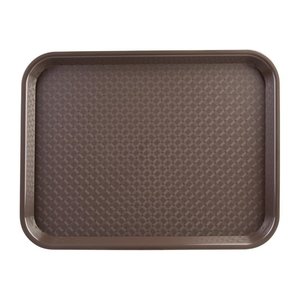 Kristallon Fast Food Polypropylene Rectangular Serving Tray 415 x 305 mm Brown Kristallon Fast Food Polypropylene Rectangular Serving Tray 415 x 305 mm Brown
