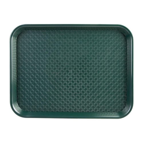 Kristallon Fast Food Polypropylene Rectangular Serving Tray 450 x 350 mm Green Kristallon Fast Food Polypropylene Rectangular Serving Tray 450 x 350 mm Green