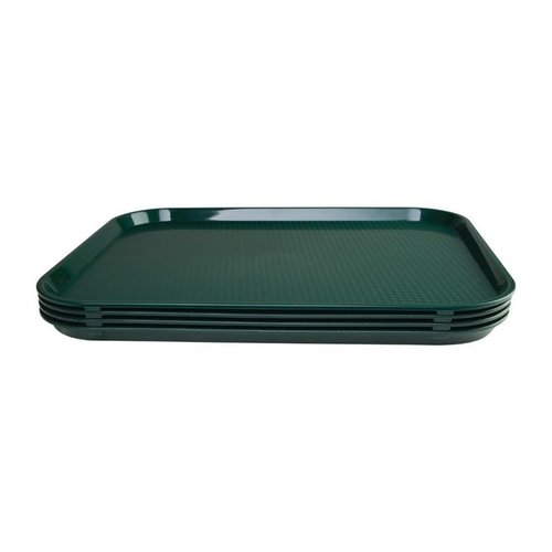 Kristallon Fast Food Polypropylene Rectangular Serving Tray 450 x 350 mm Green Kristallon Fast Food Polypropylene Rectangular Serving Tray 450 x 350 mm Green
