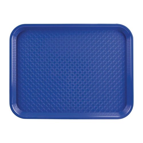 Kristallon Fast Food Polypropylene Rectangular Serving Tray 450 x 350 mm Blue