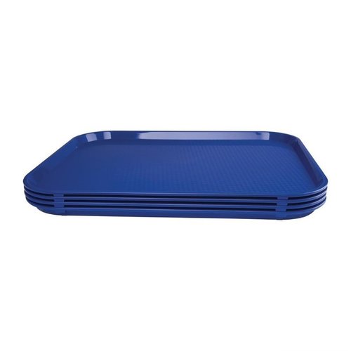 Kristallon Fast Food Polypropylene Rectangular Serving Tray 450 x 350 mm Blue