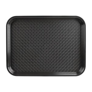 Kristallon Fast Food Polypropylene Rectangular Serving Tray 450 x 350 mm Black Kristallon Fast Food Polypropylene Rectangular Serving Tray 450 x 350 mm Black