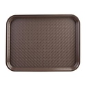 Kristallon Fast Food Polypropylene Rectangular Serving Tray 450 x 350 mm Brown
