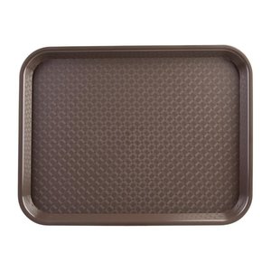 Kristallon Fast Food Polypropylene Rectangular Serving Tray 450 x 350 mm Brown Kristallon Fast Food Polypropylene Rectangular Serving Tray 450 x 350 mm Brown