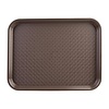 Kristallon Fast Food Polypropylene Rectangular Serving Tray 450 x 350 mm Brown