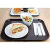 Kristallon Fast Food Polypropylene Rectangular Serving Tray 450 x 350 mm Brown