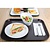 Kristallon Fast Food Polypropylene Rectangular Serving Tray 450 x 350 mm Brown