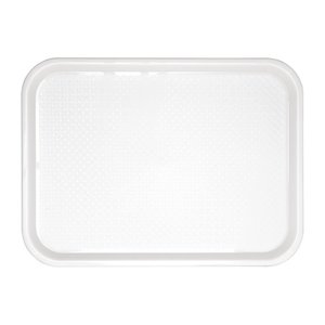 Kristallon Prostokątna taca do serwowania 450 x 350 mm z polipropylenu, biała