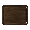 Roltex Antypoślizgowa prostokątna taca do serwowania 430 x 330 mm z melaminy, brązowa