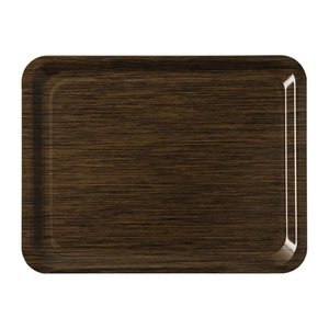 Roltex Melamine Rectangular Non-Slip Serving Tray 430 x 330 mm Brown Roltex Melamine Rectangular Non-Slip Serving Tray 430 x 330 mm Brown