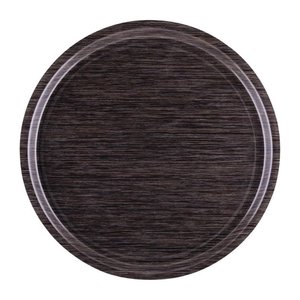 Roltex Melamine Round Non-Slip Serving Tray Ø 450 mm Brown Roltex Melamine Round Non-Slip Serving Tray Ø 450 mm Brown