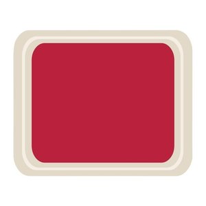 Roltex Prostokątna taca do serwowania 420 x 320 mm z laminowanego poliesteru, czerwona