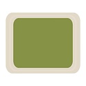 Roltex Laminated Polyester Rectangular Serving Tray 420 x 320 mm Green