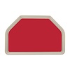 Roltex Laminated Polyester Trapezoidal Serving Tray 375 x 265 mm Red
