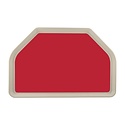 Roltex Laminated Polyester Trapezoidal Serving Tray 375 x 265 mm Red