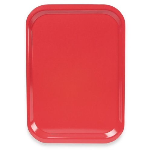 Roltex Laminated Polyester Trapezoidal Serving Tray 375 x 265 mm Red
