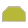 Roltex Trapezowa taca do serwowania 265 x 375 mm z poliestru, zielona
