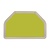 Roltex Polyester Trapezoidal Serving Tray 265 x 375 mm Green