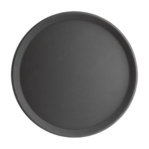 Kristallon Glass Fibre Round Non-Slip Serving Tray Ø 406 mm Black