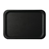 Roltex Antypoślizgowa prostokątna taca do serwowania 420 x 300 mm z tworzywa sztucznego, czarna