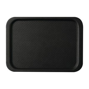 Roltex Plastic Rectangular Non-Slip Serving Tray 490 x 340 mm Black Roltex Plastic Rectangular Non-Slip Serving Tray 490 x 340 mm Black