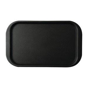Roltex Plastic Rectangular Non-Slip Serving Tray 630 x 390 mm Black