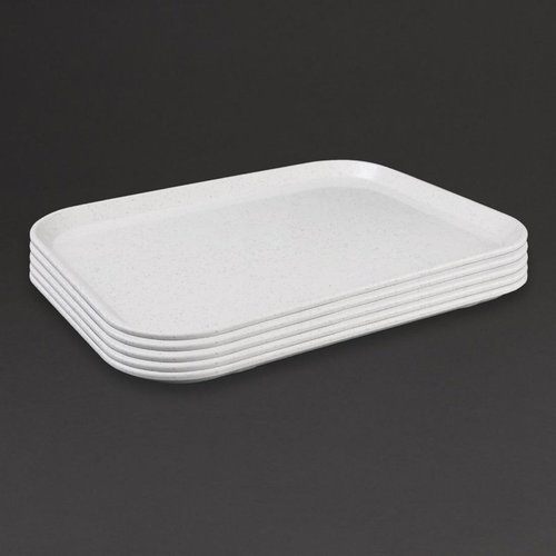 Kristallon Glass Fibre Rectangular Canteen Tray 457 x 356 mm White