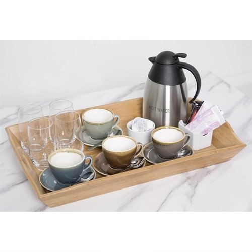 Olympia Bamboo Rectangular Serving Tray 584 x 381 mm with Handles Beige Olympia Bamboo Rectangular Serving Tray 584 x 381 mm with Handles Beige