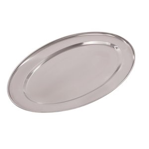 Olympia Stainless Steel Oval Serving Tray 400 x 400 mm Olympia Stainless Steel Oval Serving Tray 400 x 400 mm