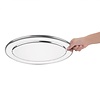 Olympia Stainless Steel Oval Serving Tray 400 x 400 mm Olympia Stainless Steel Oval Serving Tray 400 x 400 mm