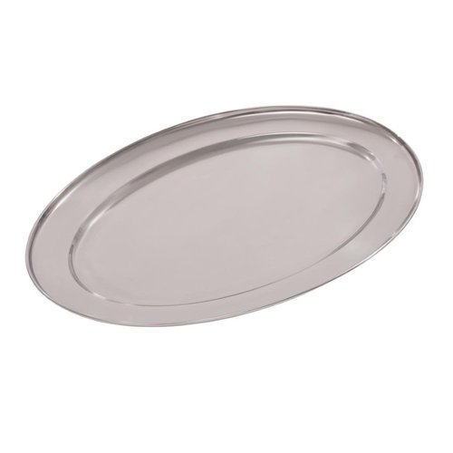 Olympia Stainless Steel Oval Serving Tray 450 x 450 mm Olympia Stainless Steel Oval Serving Tray 450 x 450 mm